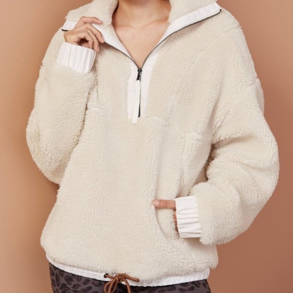 VARLEY Appleton Sherpa Fleece Pullover Cozy Jacket - Picture 1 of 1